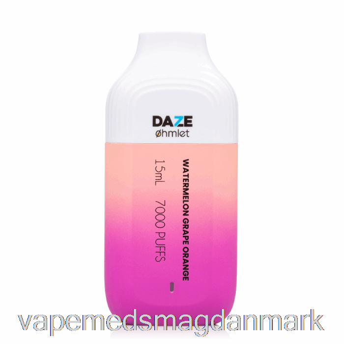 Vape Uden Nikotin 7 Daze Ohmlet 7000 0% Nul Nikotin Engangs Vandmelon Drue Appelsin